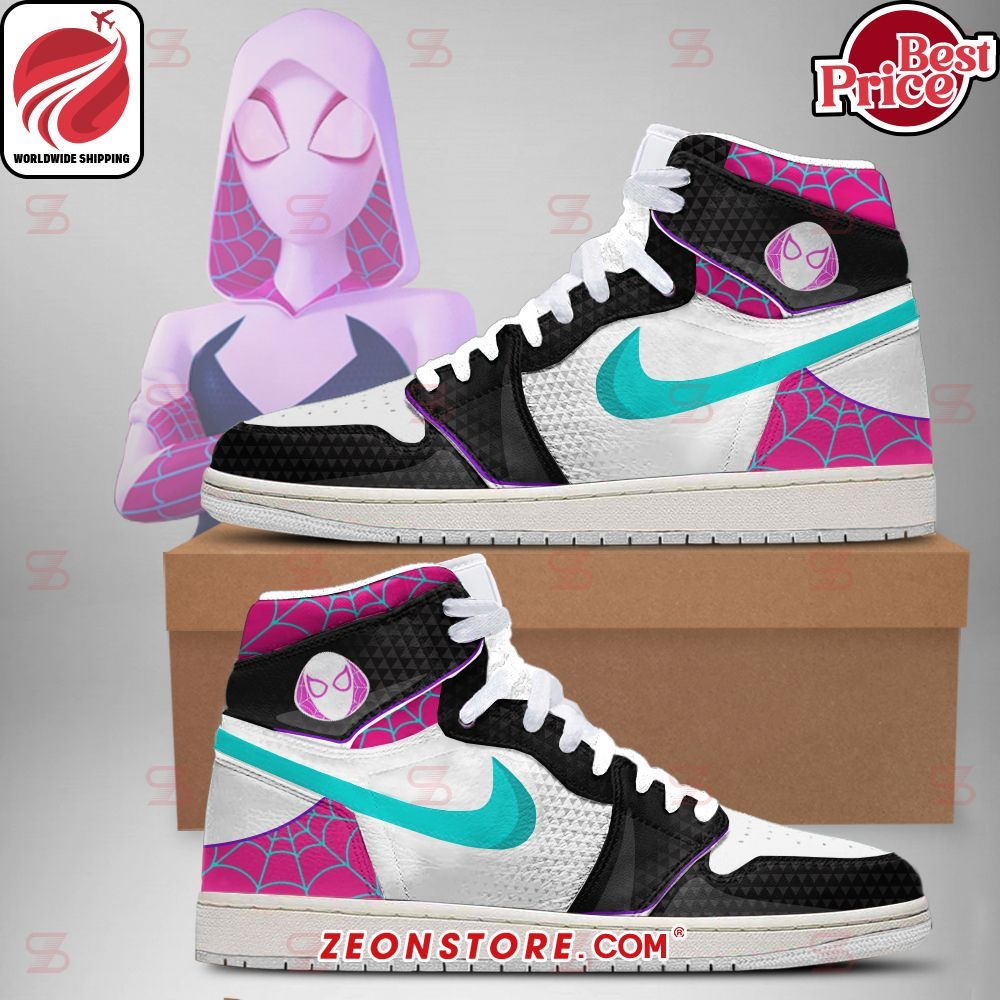 Marvel Spider-Man Across the Spider-Verse Gwen Stacy Air Jordan High Top Shoes