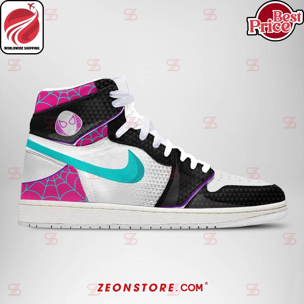 Marvel Spider-Man Across the Spider-Verse Gwen Stacy Air Jordan High Top Shoes