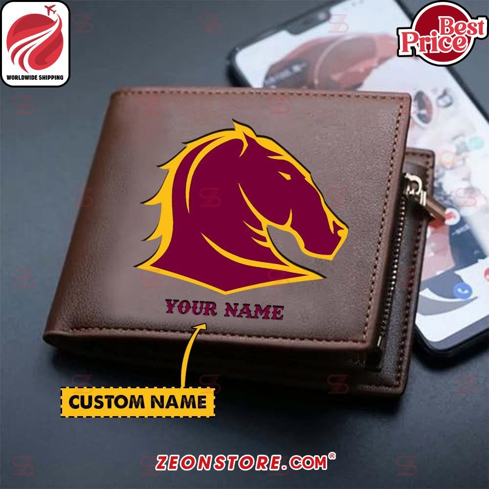 NRL Brisbane Broncos Custom Leather Wallet