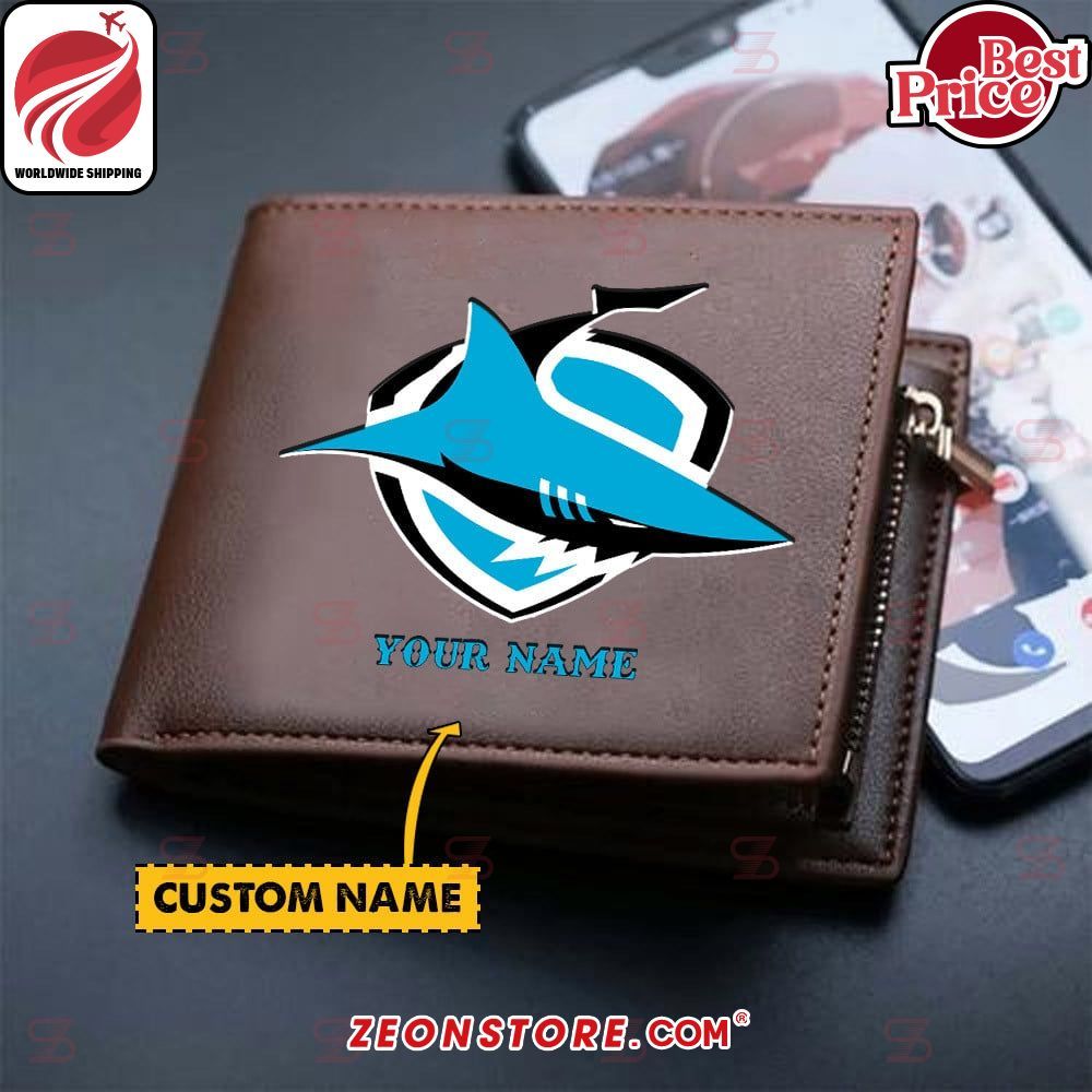 NRL Cronulla-Sutherland Sharks Custom Leather Wallet